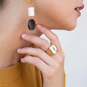 SOKO Bahari Brass Statement Ring, Size 8